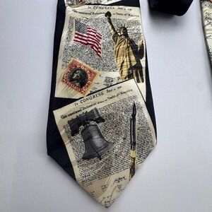 Museum Artifacts Silk Tie Mens Americana Declaration of Independence